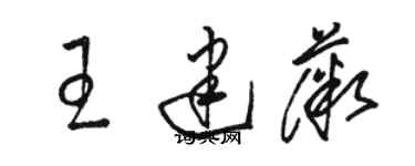 駱恆光王建薇草書個性簽名怎么寫