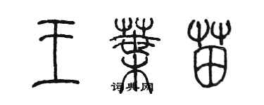 陳墨王葉苗篆書個性簽名怎么寫