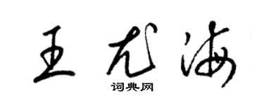梁錦英王尤海草書個性簽名怎么寫