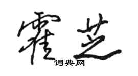 駱恆光霍芝行書個性簽名怎么寫