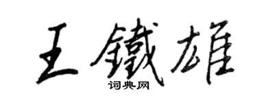 王正良王鐵雄行書個性簽名怎么寫