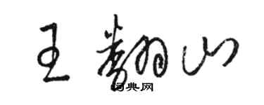 駱恆光王翻山草書個性簽名怎么寫
