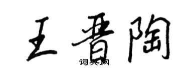 王正良王晉陶行書個性簽名怎么寫