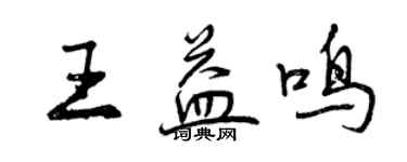 曾慶福王益鳴行書個性簽名怎么寫