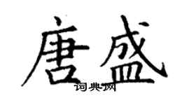 丁謙唐盛楷書個性簽名怎么寫