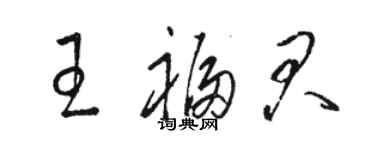 駱恆光王福君草書個性簽名怎么寫