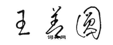 駱恆光王善圓草書個性簽名怎么寫