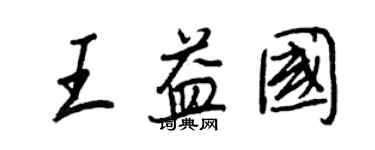 王正良王益國行書個性簽名怎么寫