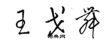 駱恆光王戈舞草書個性簽名怎么寫