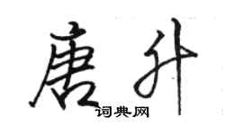 駱恆光唐升行書個性簽名怎么寫