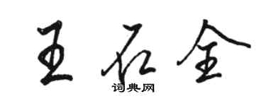 駱恆光王石全行書個性簽名怎么寫