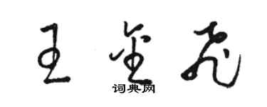 駱恆光王金飛草書個性簽名怎么寫