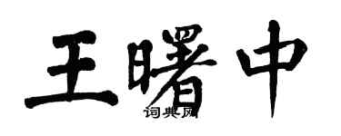 翁闓運王曙中楷書個性簽名怎么寫