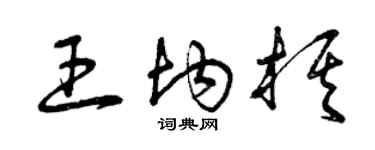 曾慶福王均棋草書個性簽名怎么寫