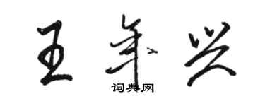 駱恆光王年興行書個性簽名怎么寫