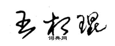 朱錫榮王相琨草書個性簽名怎么寫