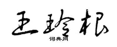 曾慶福王玲根草書個性簽名怎么寫