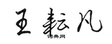 駱恆光王耘凡行書個性簽名怎么寫