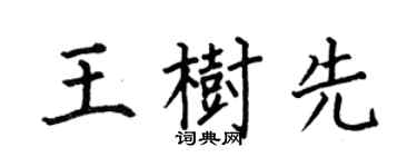 何伯昌王樹先楷書個性簽名怎么寫