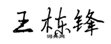 曾慶福王棟鋒行書個性簽名怎么寫