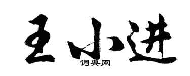 胡問遂王小進行書個性簽名怎么寫