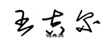 朱錫榮王吉爾草書個性簽名怎么寫