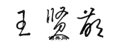 駱恆光王賢萌草書個性簽名怎么寫