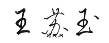 駱恆光王蘇玉行書個性簽名怎么寫