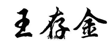 胡問遂王存金行書個性簽名怎么寫