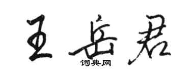 駱恆光王岳君行書個性簽名怎么寫
