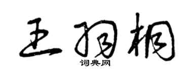 曾慶福王羽桐草書個性簽名怎么寫