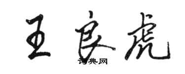 駱恆光王良虎行書個性簽名怎么寫