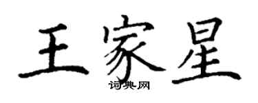 丁謙王家星楷書個性簽名怎么寫