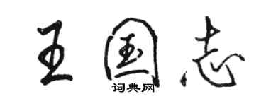 駱恆光王國志行書個性簽名怎么寫