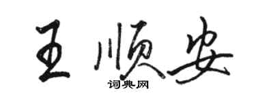 駱恆光王順安行書個性簽名怎么寫