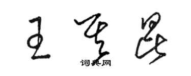 駱恆光王其昆草書個性簽名怎么寫