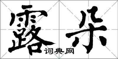 翁闓運露朵楷書怎么寫