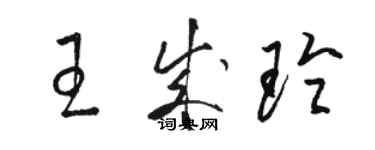 駱恆光王成玲草書個性簽名怎么寫