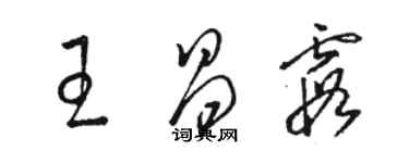 駱恆光王昌霞草書個性簽名怎么寫