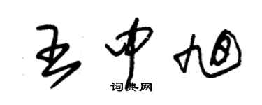 朱錫榮王中旭草書個性簽名怎么寫