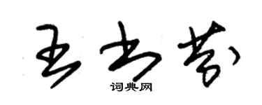 朱錫榮王書芬草書個性簽名怎么寫