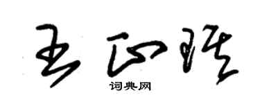 朱錫榮王正琪草書個性簽名怎么寫