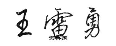 駱恆光王雷勇行書個性簽名怎么寫