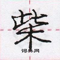 龐中華寫的硬筆行書柴