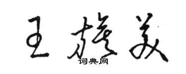 駱恆光王旗美草書個性簽名怎么寫