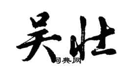 胡問遂吳壯行書個性簽名怎么寫