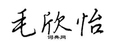 王正良毛欣怡行書個性簽名怎么寫