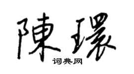 王正良陳環行書個性簽名怎么寫