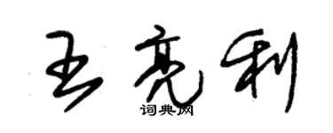 朱錫榮王亮利草書個性簽名怎么寫