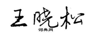 曾慶福王曉松行書個性簽名怎么寫